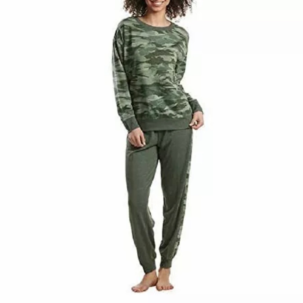 Splendid Women's 2-Pc Pajama Set Long Sleeve Crewneck Top & Jogger Pants - Picture 1 of 4